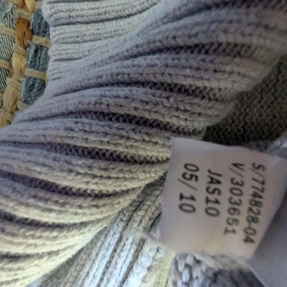 Old Navy Light Blue Cable Knit Sweater XL Embroidered Deer Fall 2009 2010s Fashi